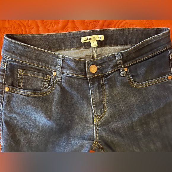 CAbi #334 “Lou Lou” Dark Blue Straight Leg Jeans, Size 6 - Picture 7 of 11